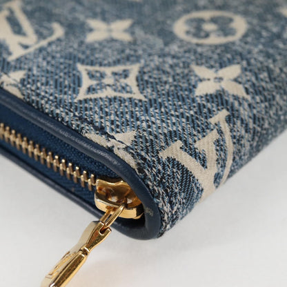 Louis Vuitton Zippy, Blue, Denim - Jeans, wallet