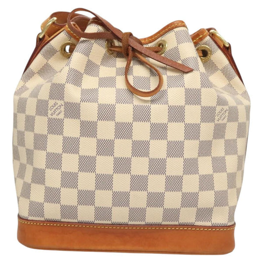 Louis Vuitton Noé BB, White, Canvas, shoulder