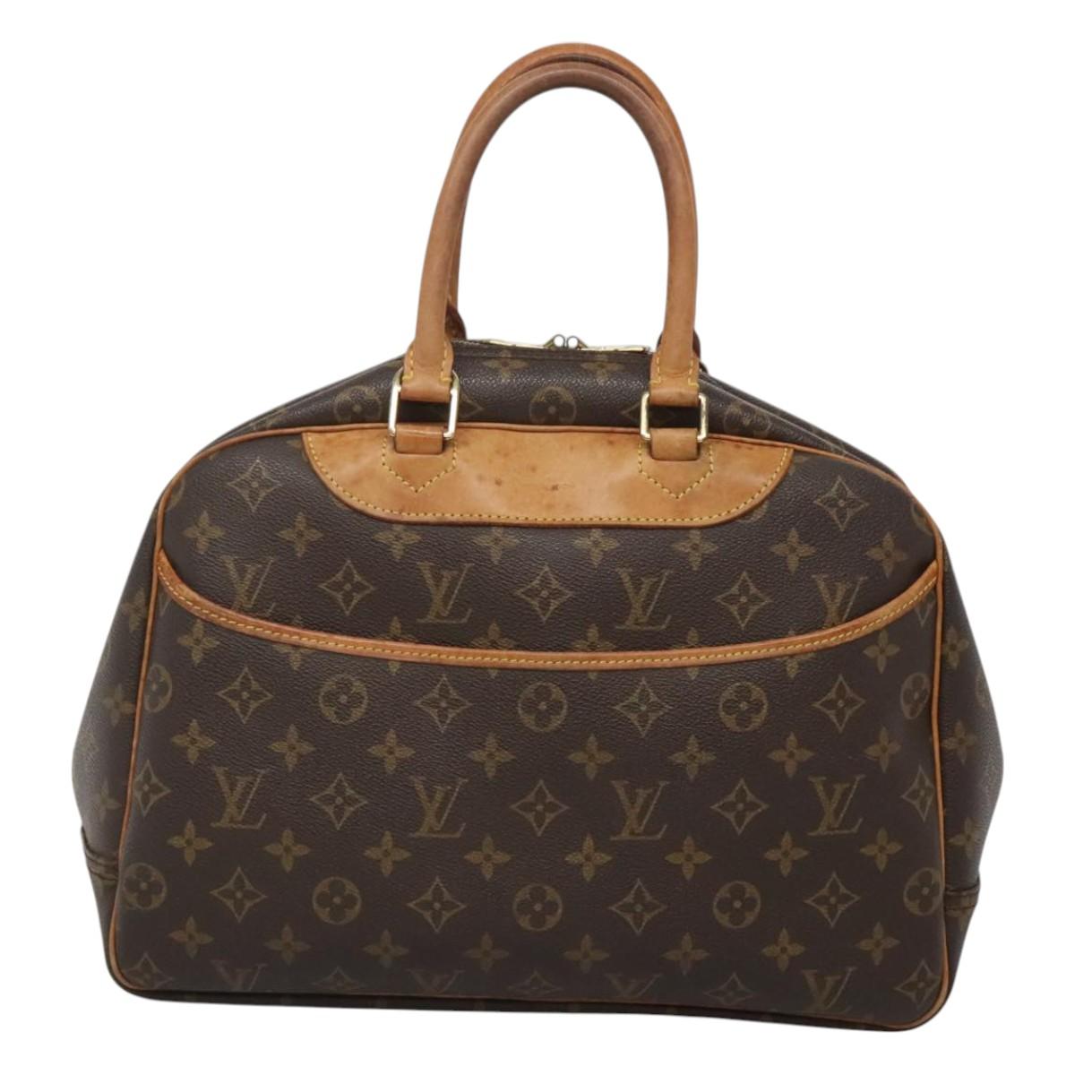 Louis Vuitton Deauville Handbag Monogram Canvas, BROWN, CANVAS, Handbag