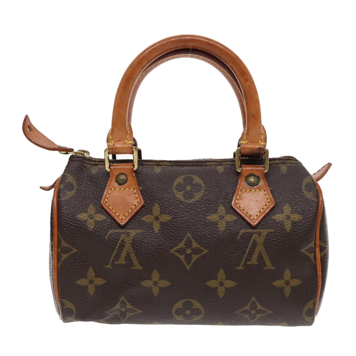 Louis Vuitton Mini speedy, Brown, Canvas, handbag