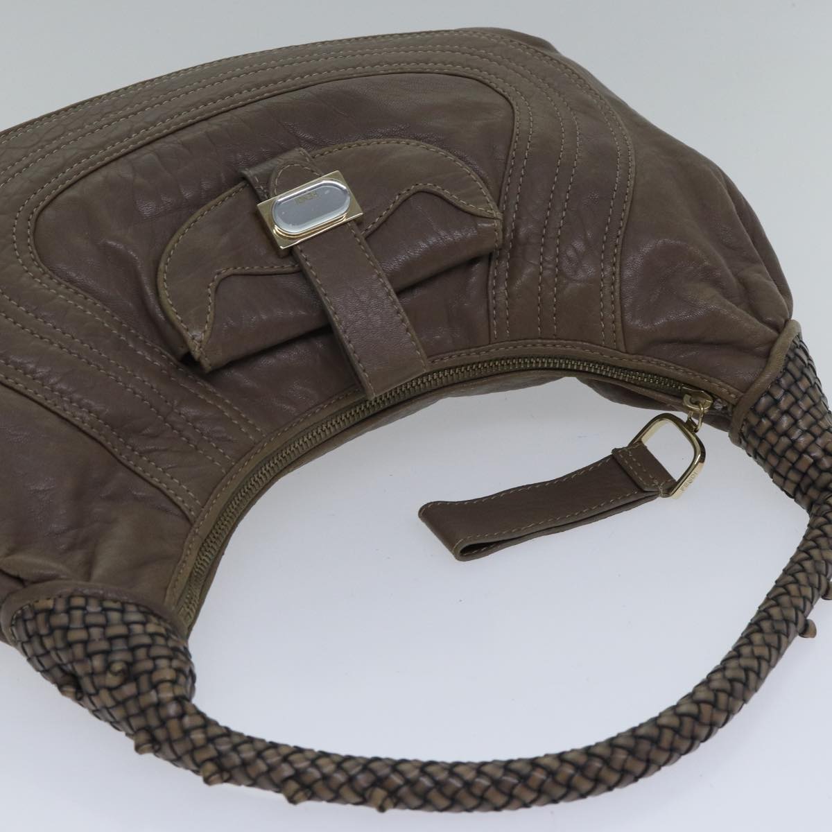 Fendi Hobo, Brown, Leather, handbag