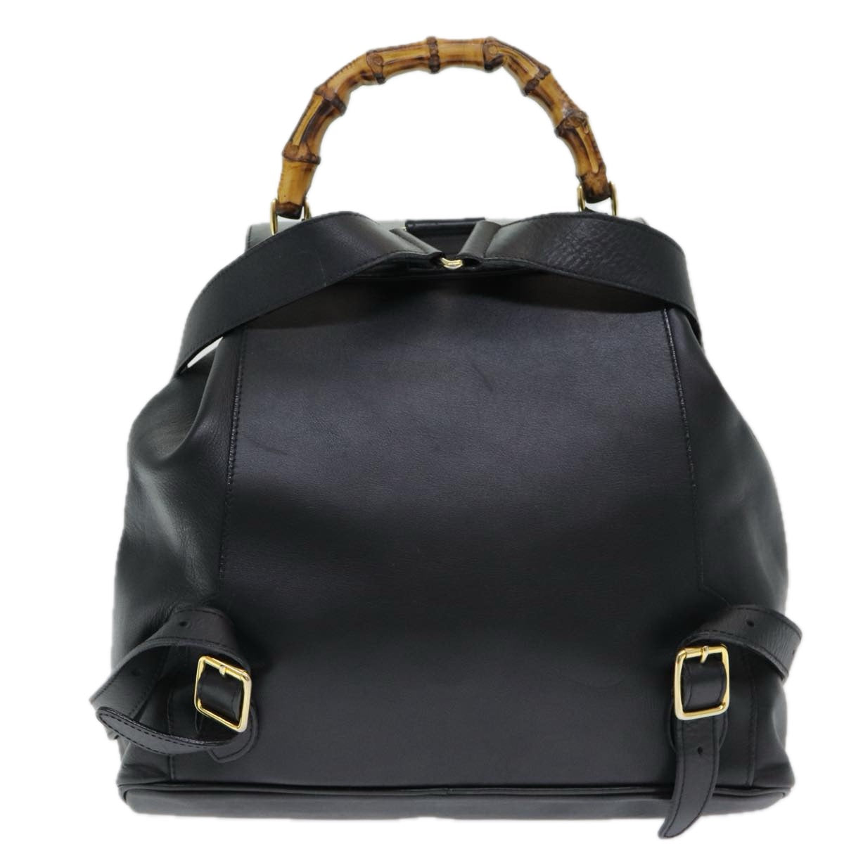 Gucci Bamboo, Black, Leather, backpack