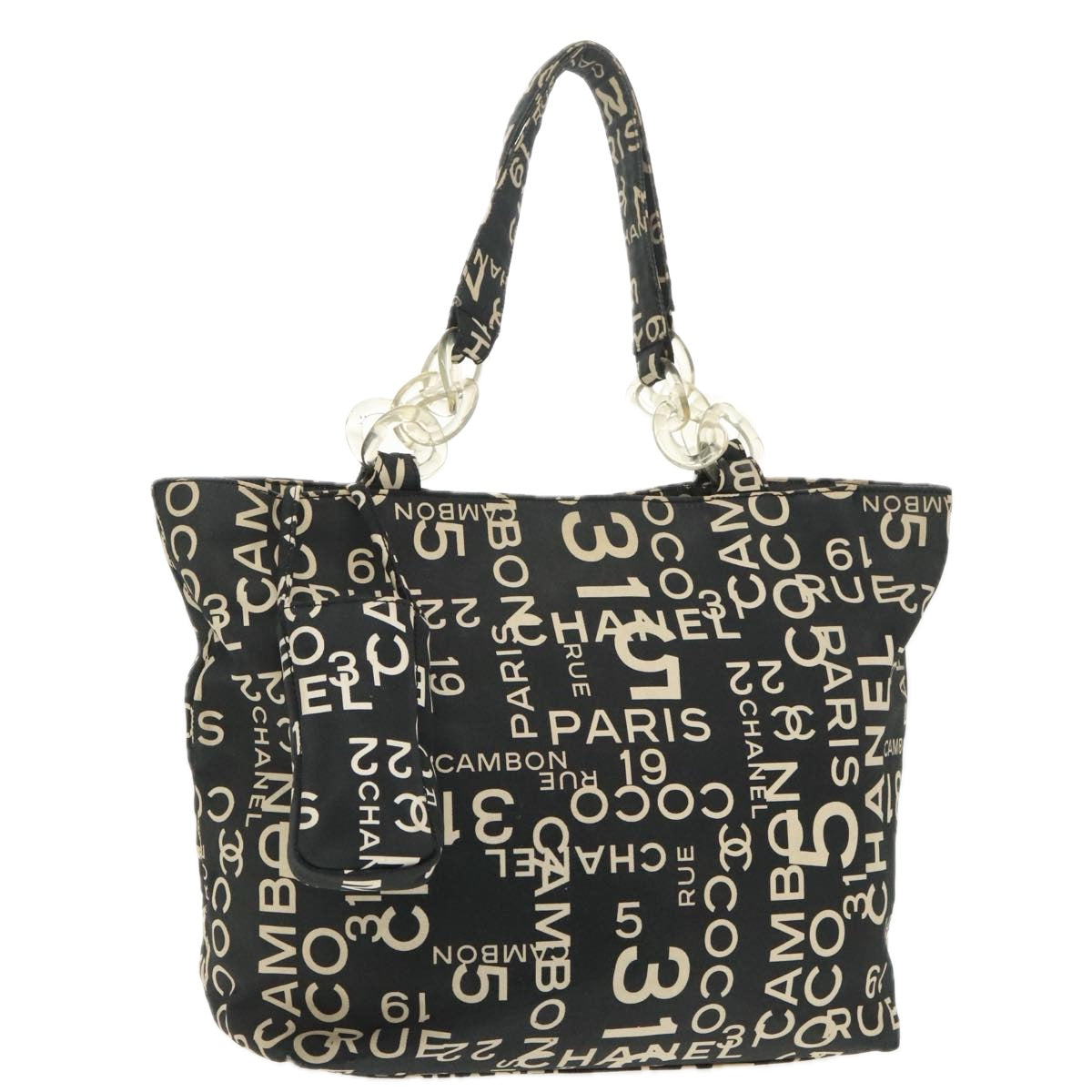 Chanel, Black, Canvas, tote