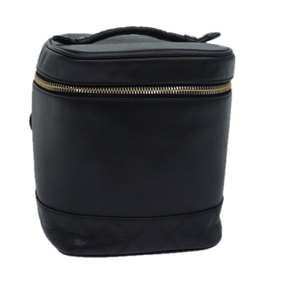 Chanel Vanity, Black, Leather, clutch