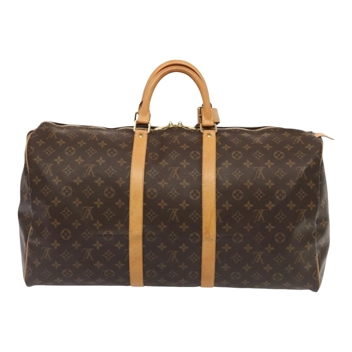 Louis Vuitton Keepall 55, Brown, Canvas, travel