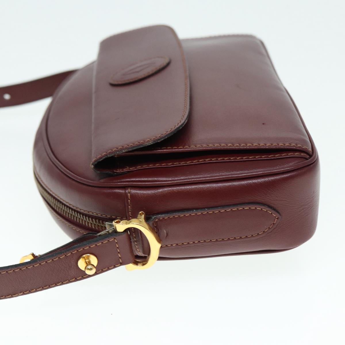 Cartier Must de Cartier, Burgundy, Leather, shoulder