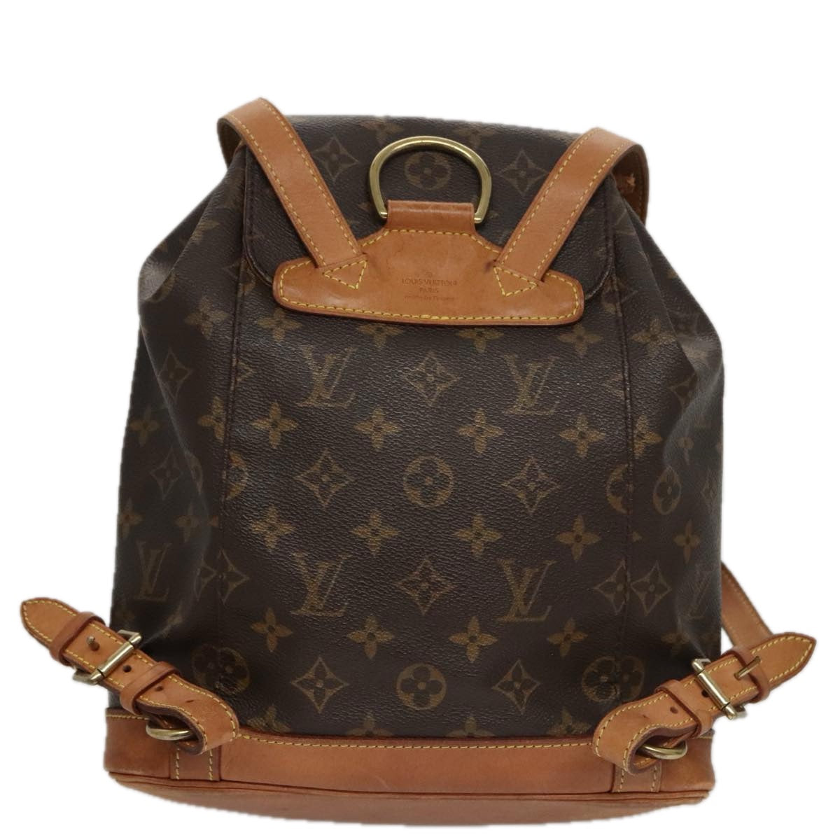 Louis Vuitton Montsouris MM, Brown, Canvas, backpack