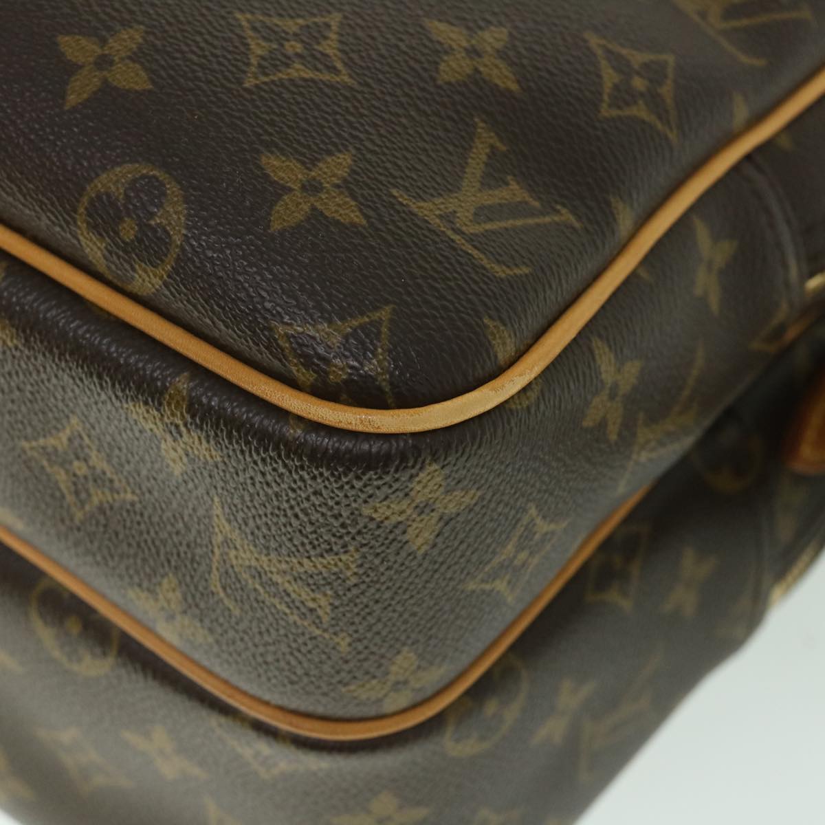 Louis Vuitton Reporter, Brown, Canvas, shoulder