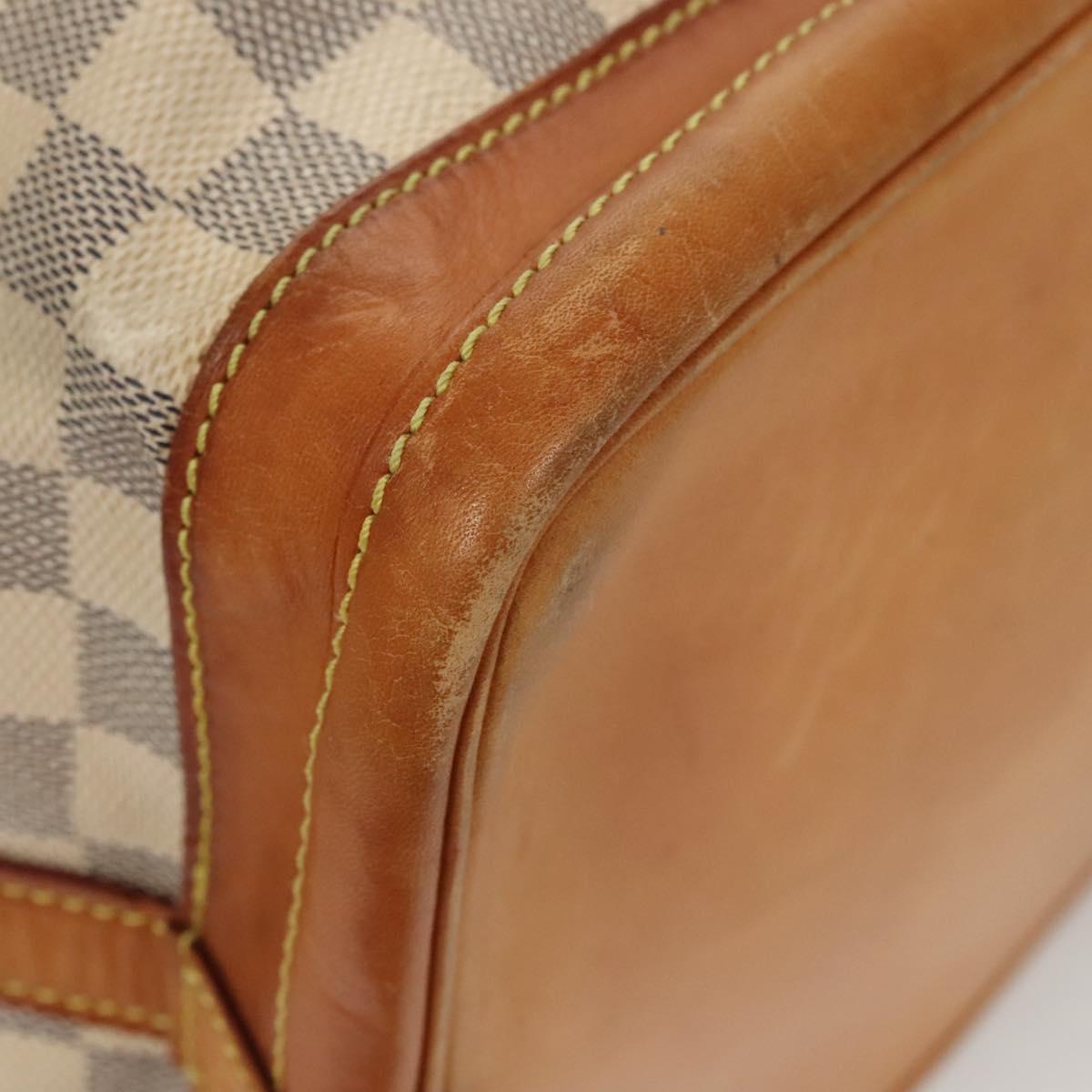 Louis Vuitton Noé, White, Canvas, shoulder