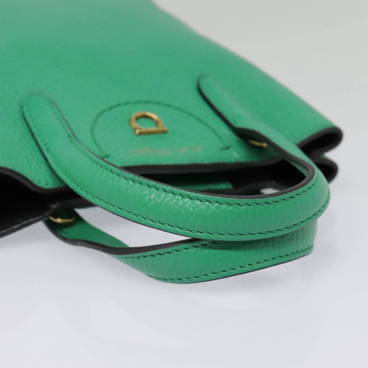 Salvatore Ferragamo Gancini, Green, Leather, handbag