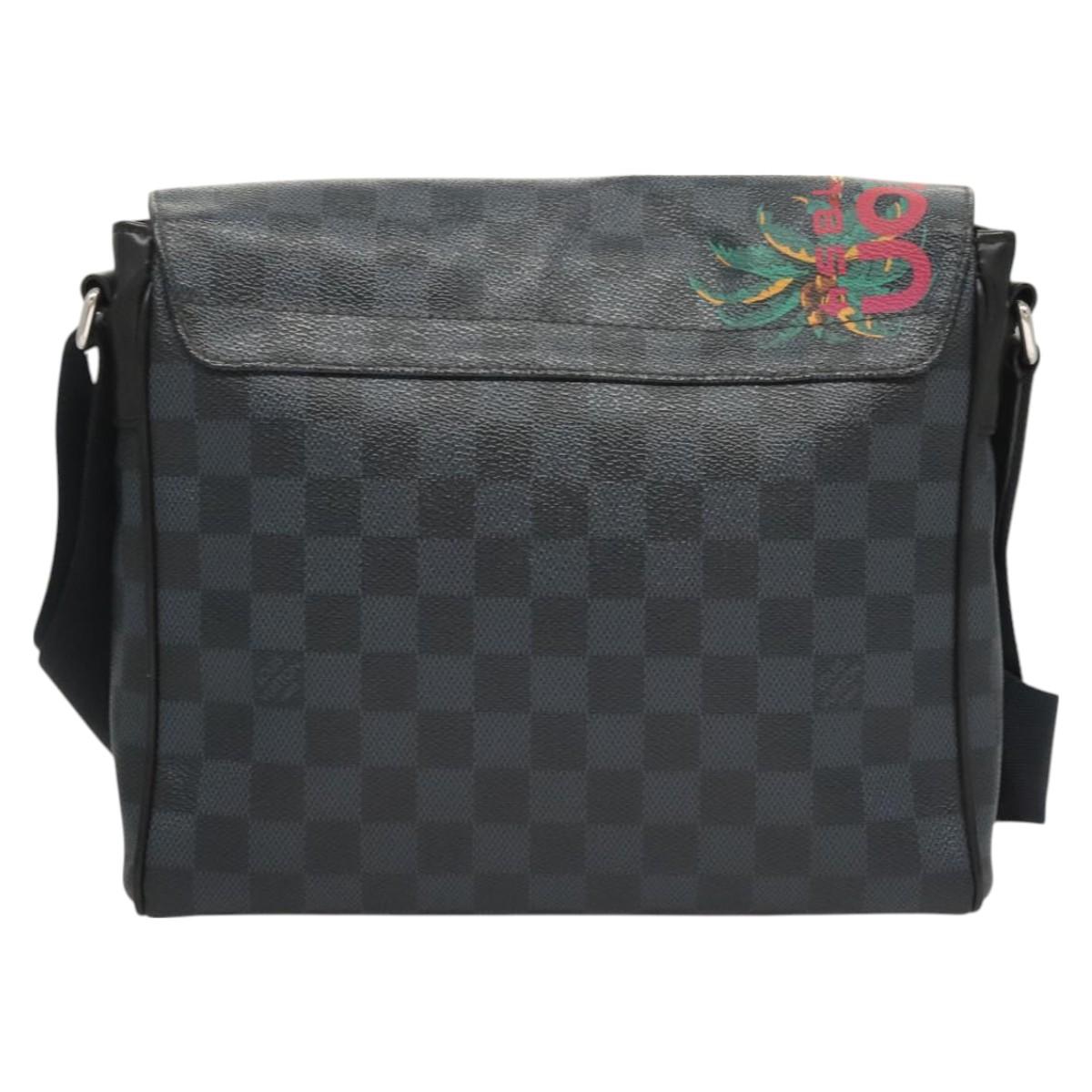 Louis Vuitton District, Grey, Canvas, shoulder