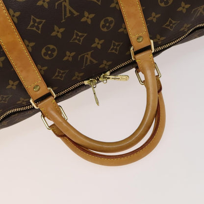 Louis Vuitton Keepall Bandoulière 60, Brown, Canvas, travel