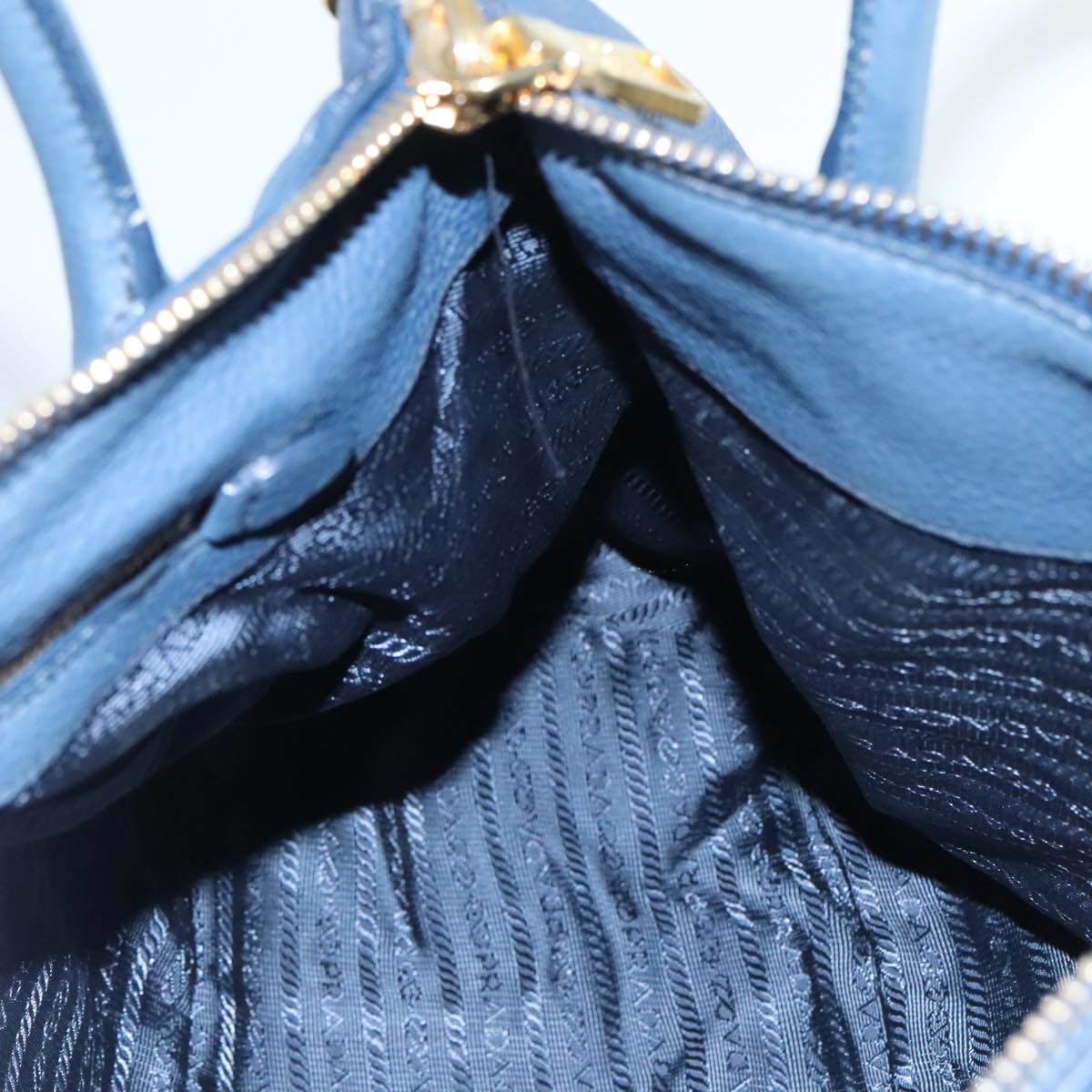 Prada, Blue, Leather, handbag