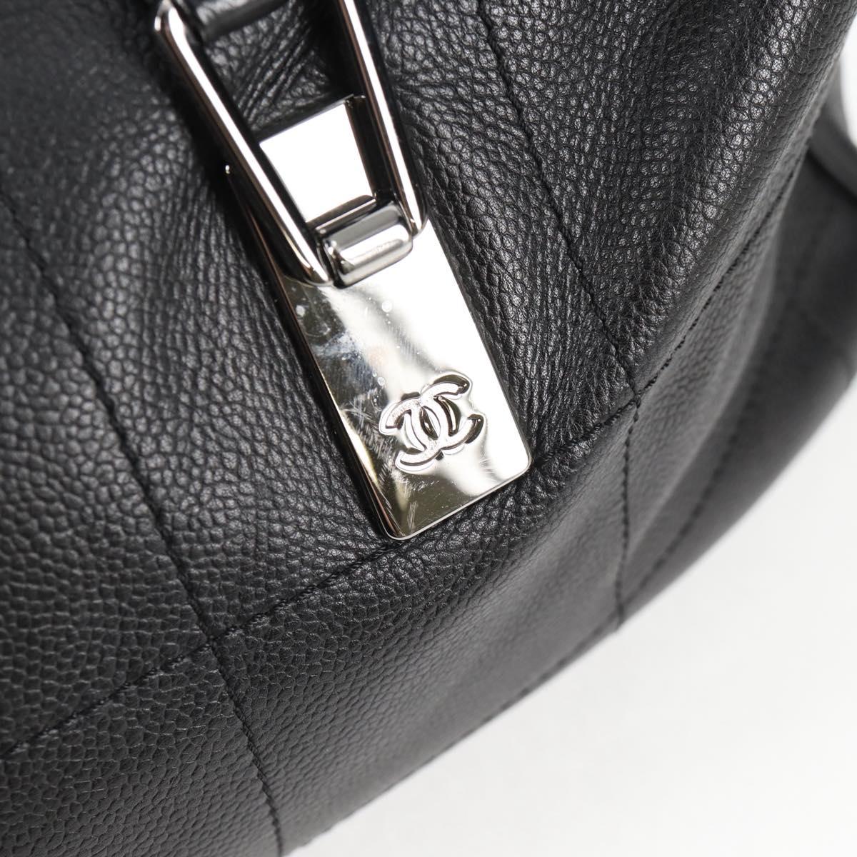 Chanel Chocolate bar, Black, Leather, handbag