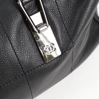 Chanel Chocolate bar, Black, Leather, handbag