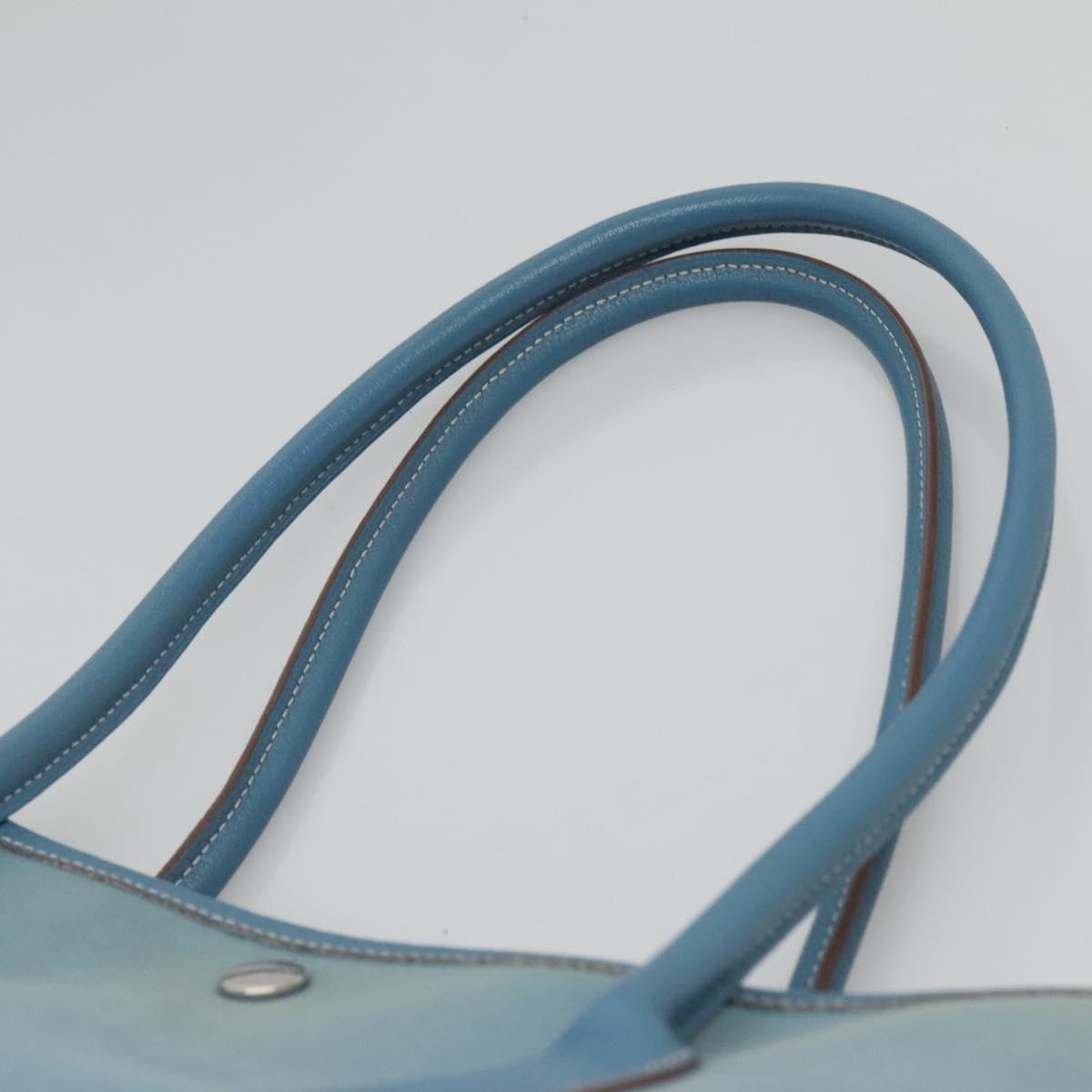 Hermès Garden Party, Blue, Canvas, tote
