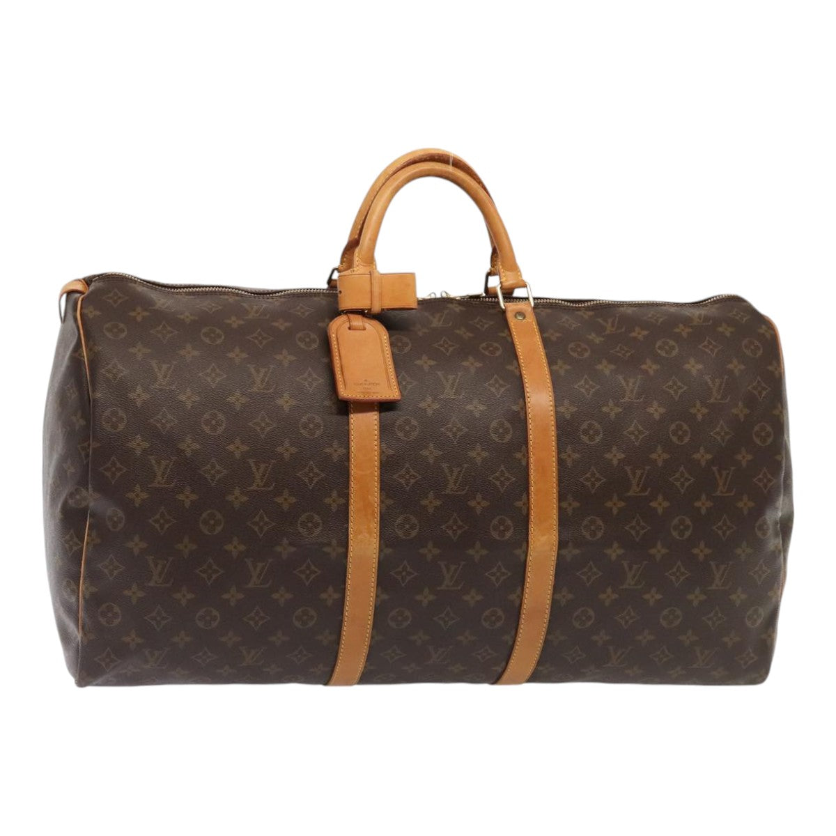 Louis Vuitton Keepall 60, Brown, Canvas, travel