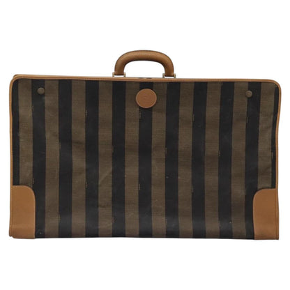 Fendi Pequin, Black, Canvas, travel
