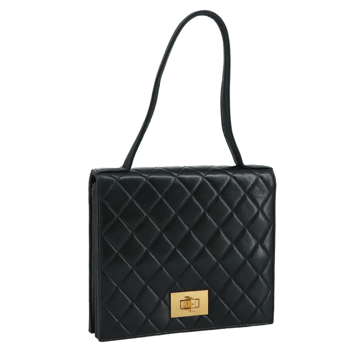 "Chanel 2,55", Black, Leather, shoulder