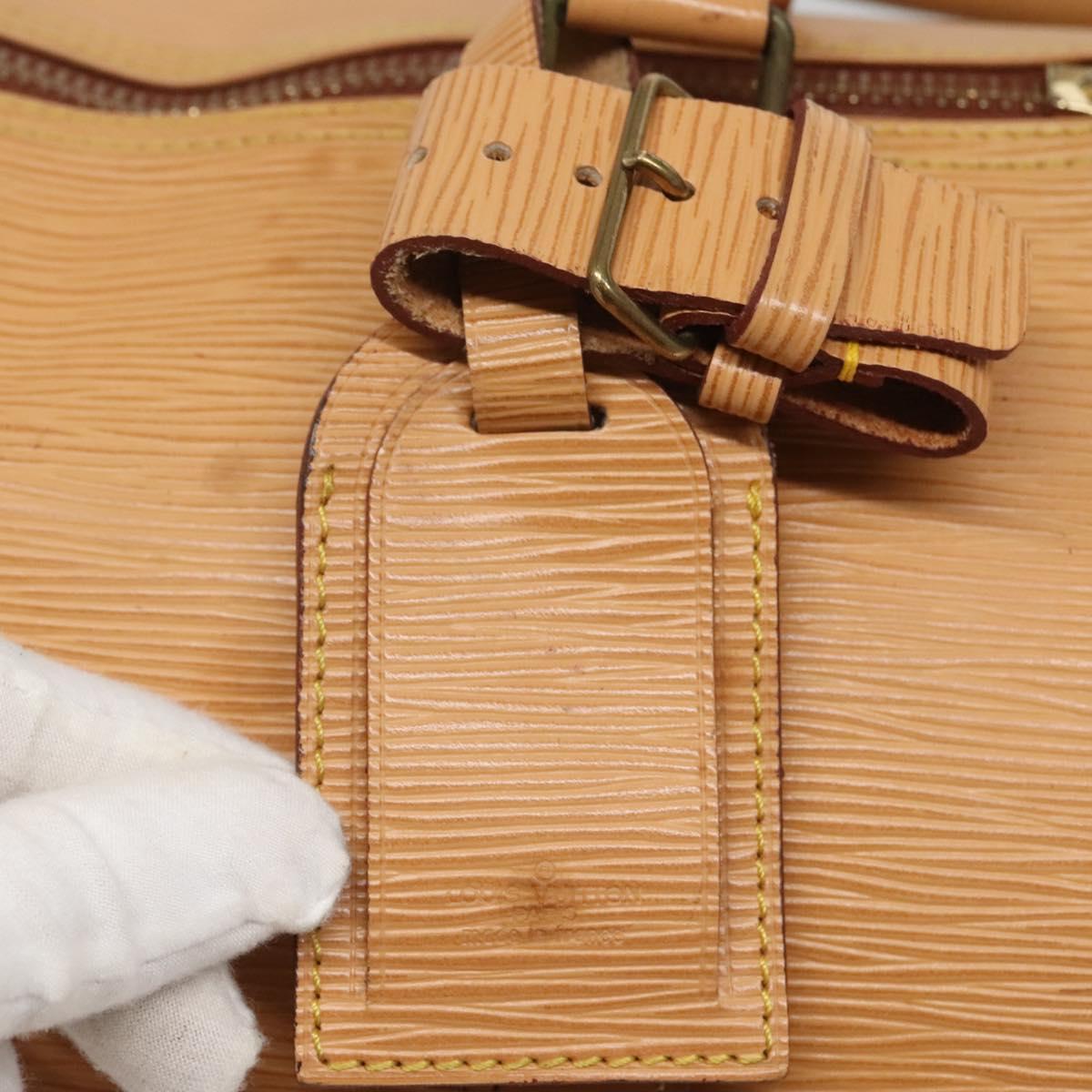 Louis Vuitton Keepall 50, Beige, Leather, travel
