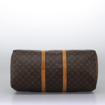 Louis Vuitton Keepall 55, Brown, Canvas, travel