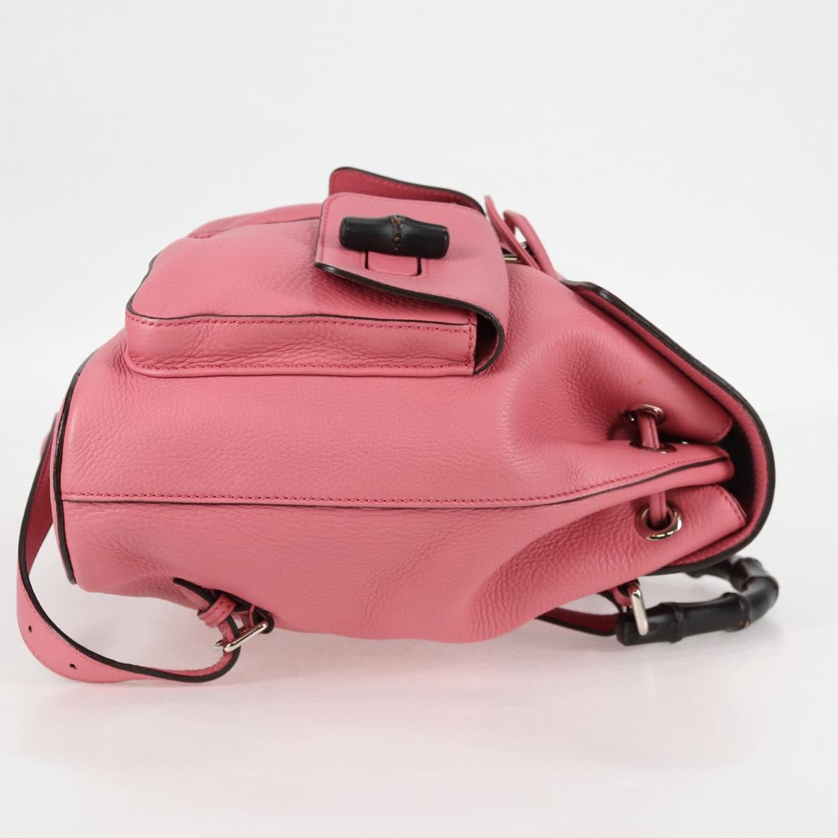 Gucci Bamboo, Pink, Leather, backpack