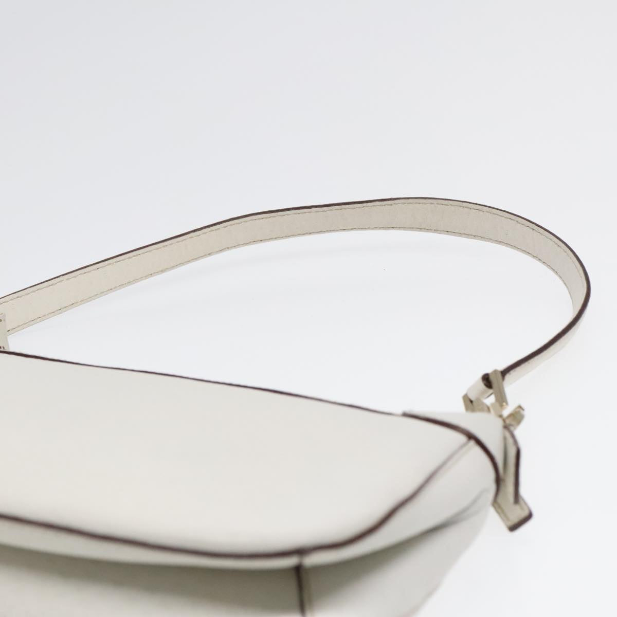 Salvatore Ferragamo, White, Leather, shoulder