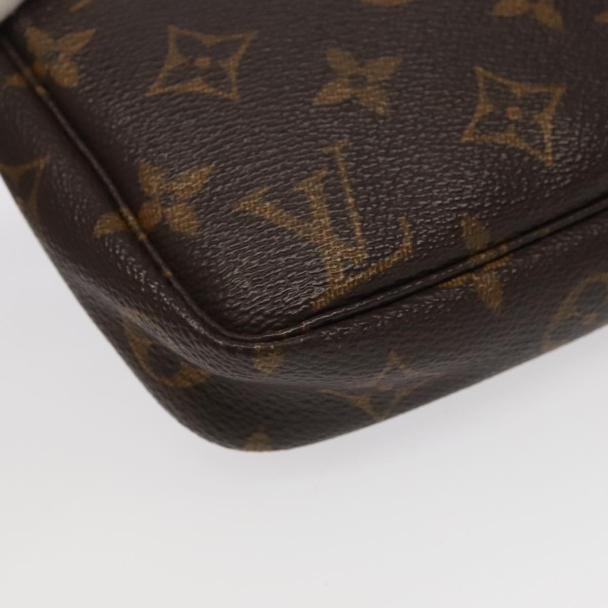 Louis Vuitton Pochette Accessoire, Brown, Canvas, clutch