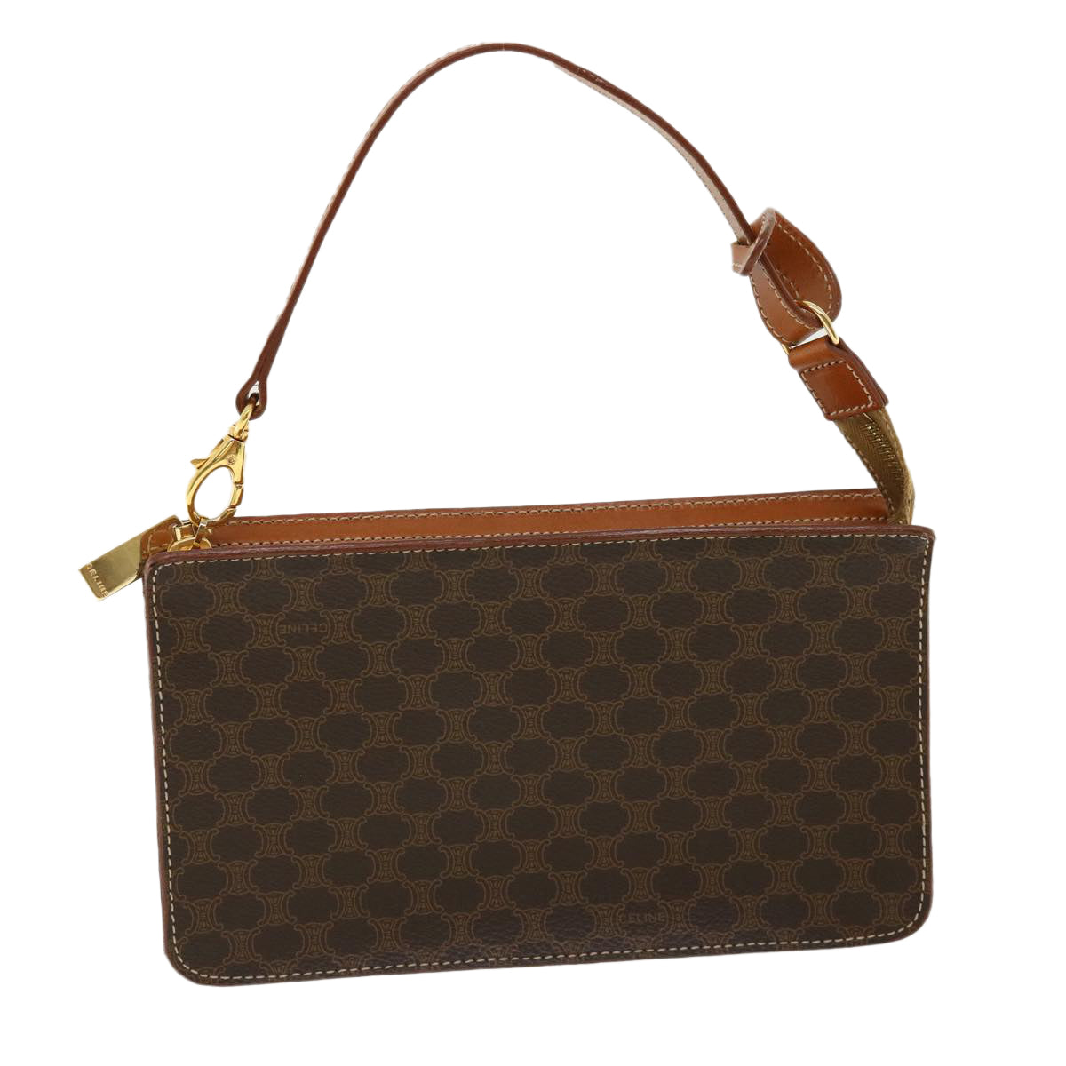 Céline Macadam, Brown, Canvas, handbag