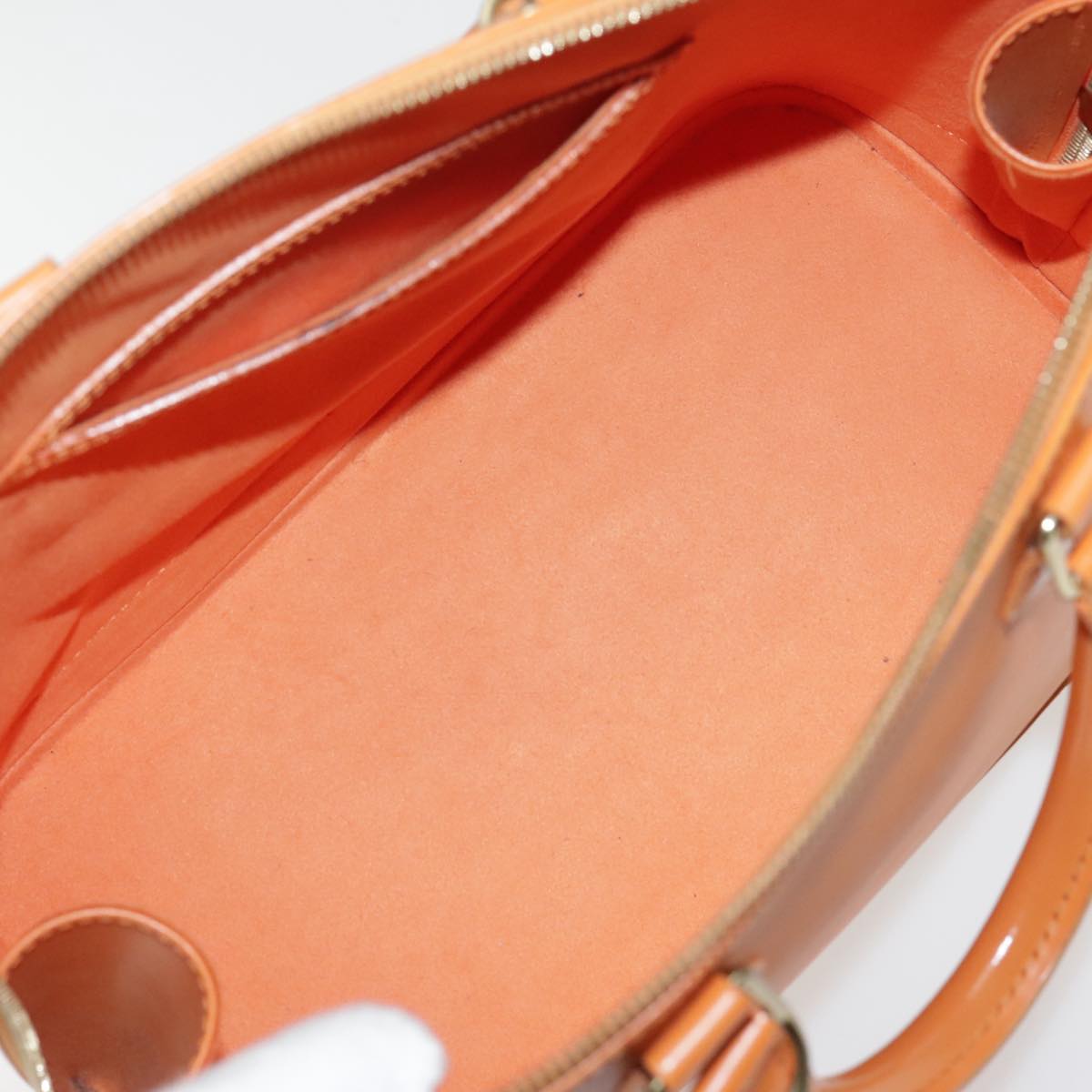 Louis Vuitton Alma, Orange, Leather, handbag