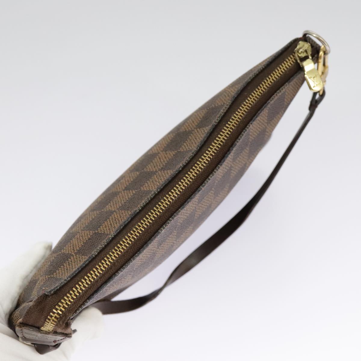 Louis Vuitton Pochette Accessoire, Brown, Canvas, clutch