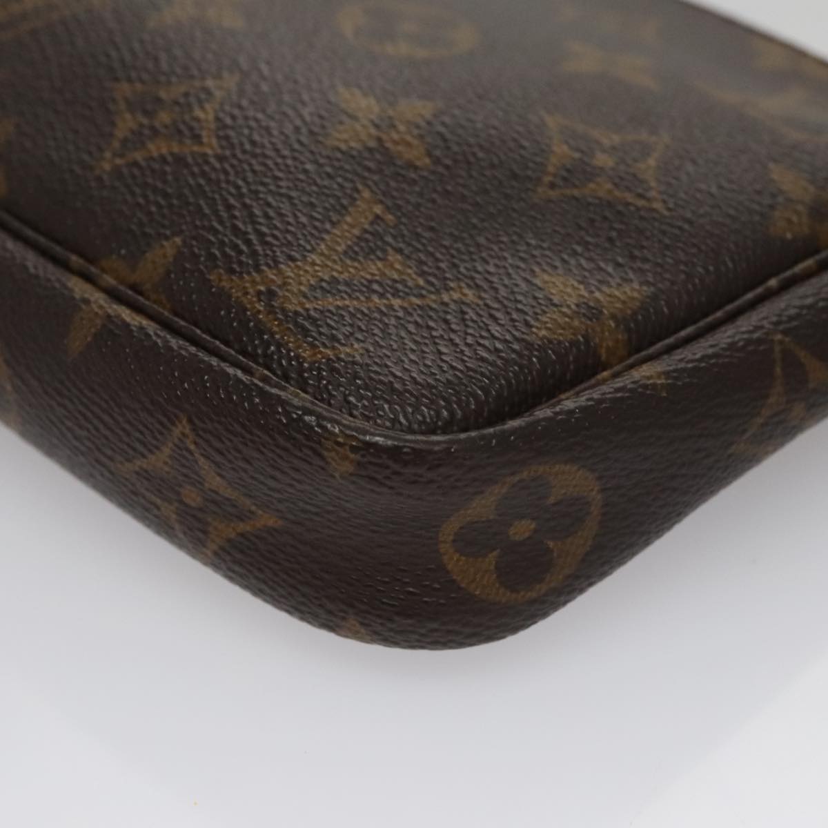 Louis Vuitton Pochette Accessoire, Brown, Canvas, clutch