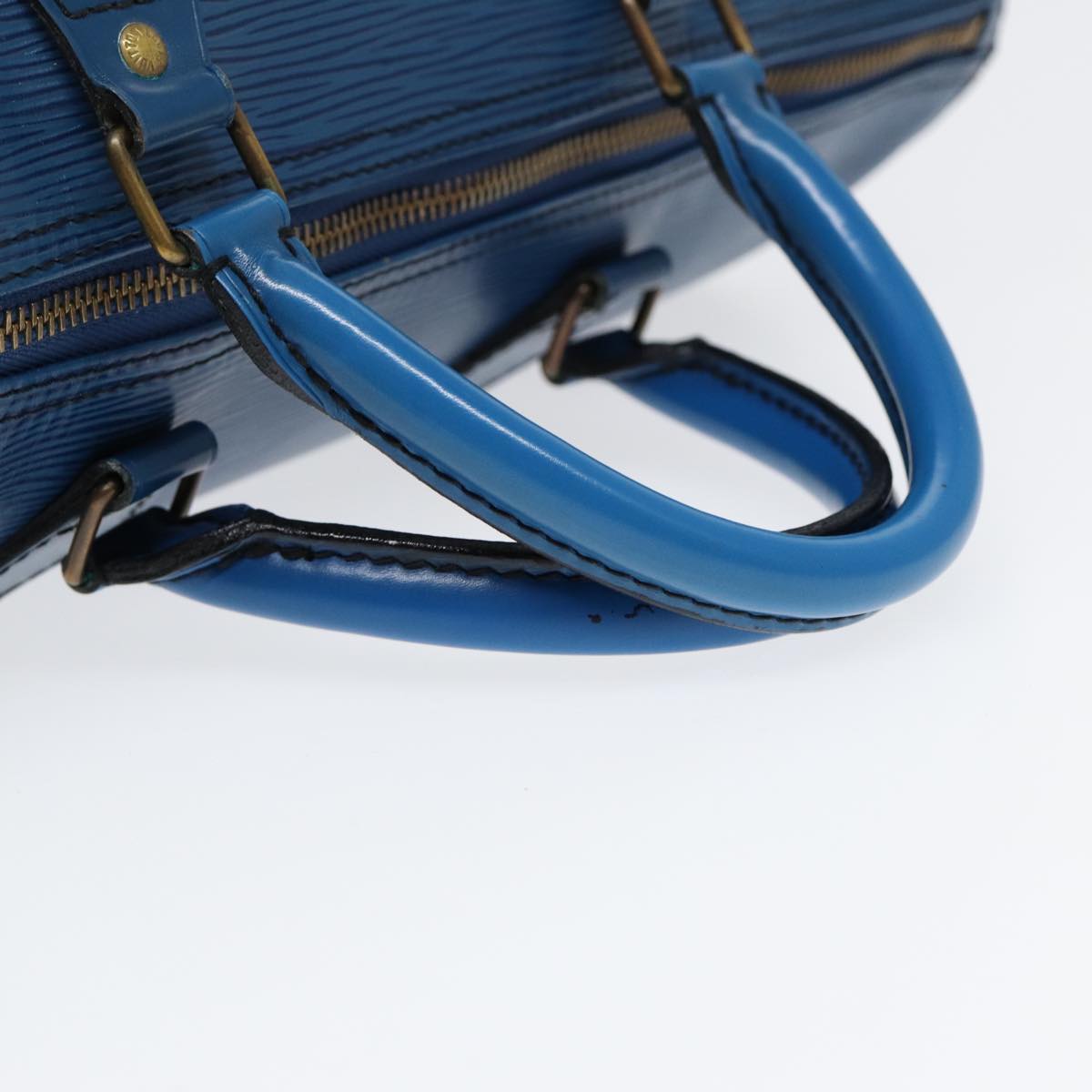 Louis Vuitton Speedy 35, Blue, Leather, handbag