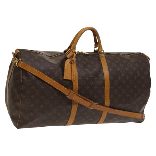 Louis Vuitton Keepall Bandoulière 60, Brown, Canvas, travel