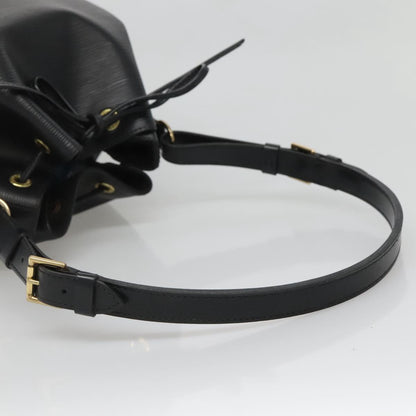 Louis Vuitton Petit Noé, Black, Leather, shoulder