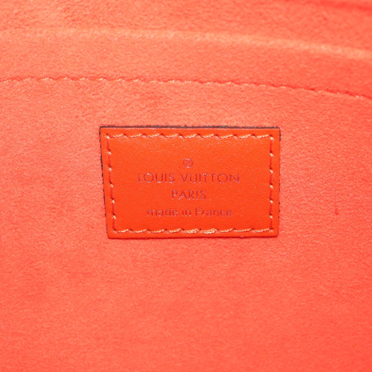 Louis Vuitton Neverfull, Orange, Leather, tote