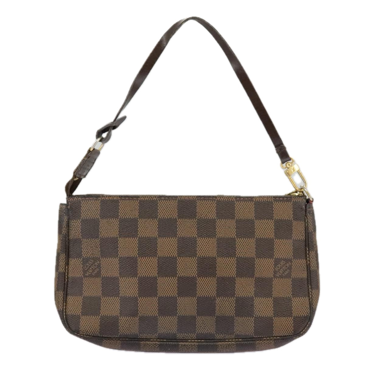 Louis Vuitton Pochette Accessoire, Brown, Canvas, clutch