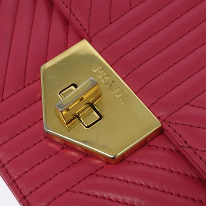 Prada Turnlock, Pink, Leather, shoulder