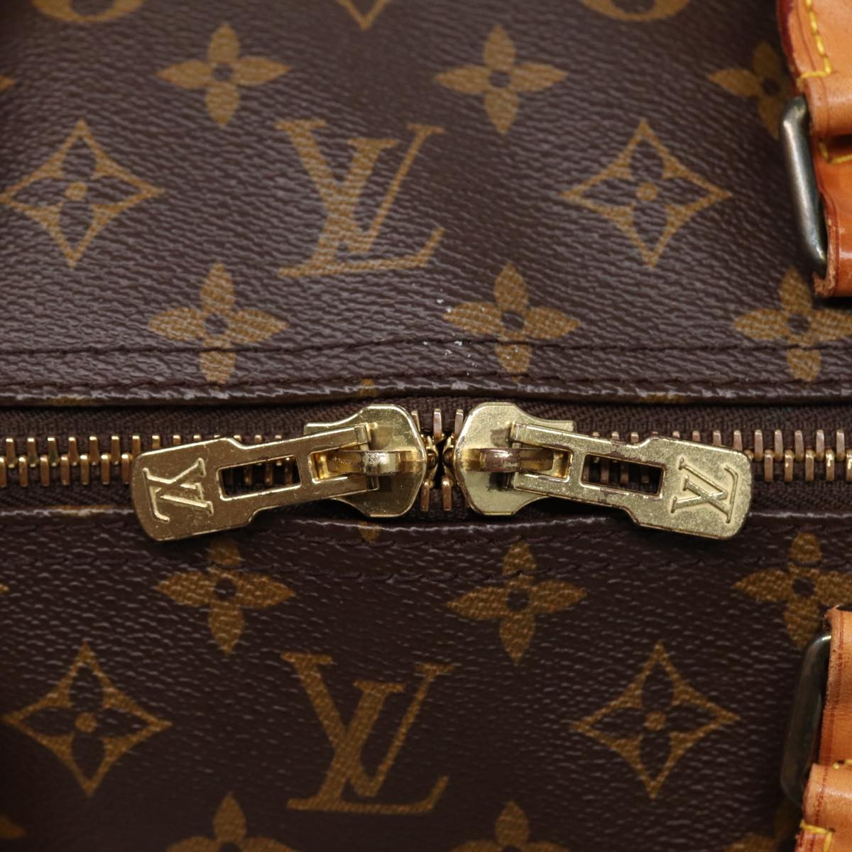 Louis Vuitton Keepall 60, Brown, Canvas, travel