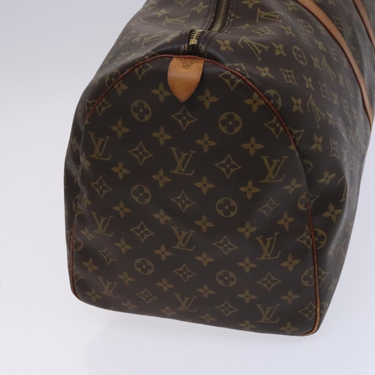Louis Vuitton Keepall 55, Brown, Canvas, travel