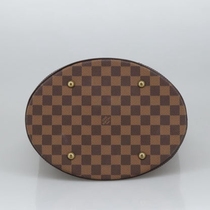 Louis Vuitton Bucket GM, Brown, Canvas, shoulder