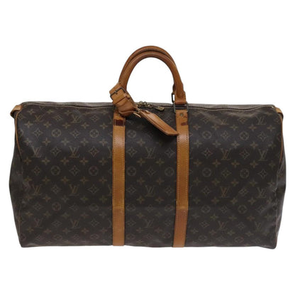 Louis Vuitton Keepall 50, Black, Canvas, travel
