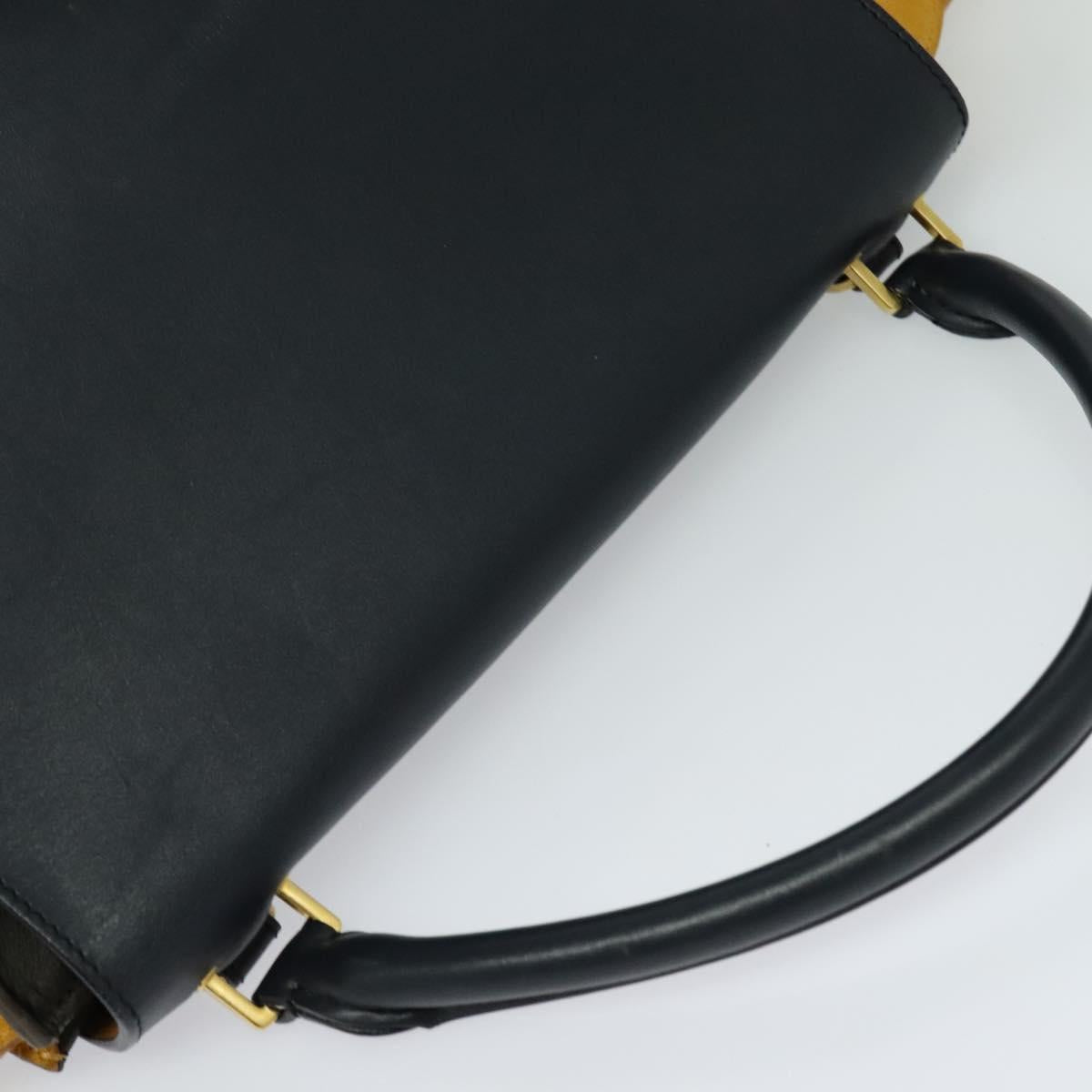 Céline Trapèze, Black, Leather, tote