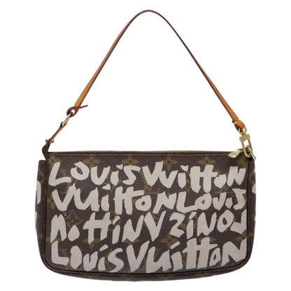 Louis Vuitton Pochette Accessoire, Brown, Canvas, clutch