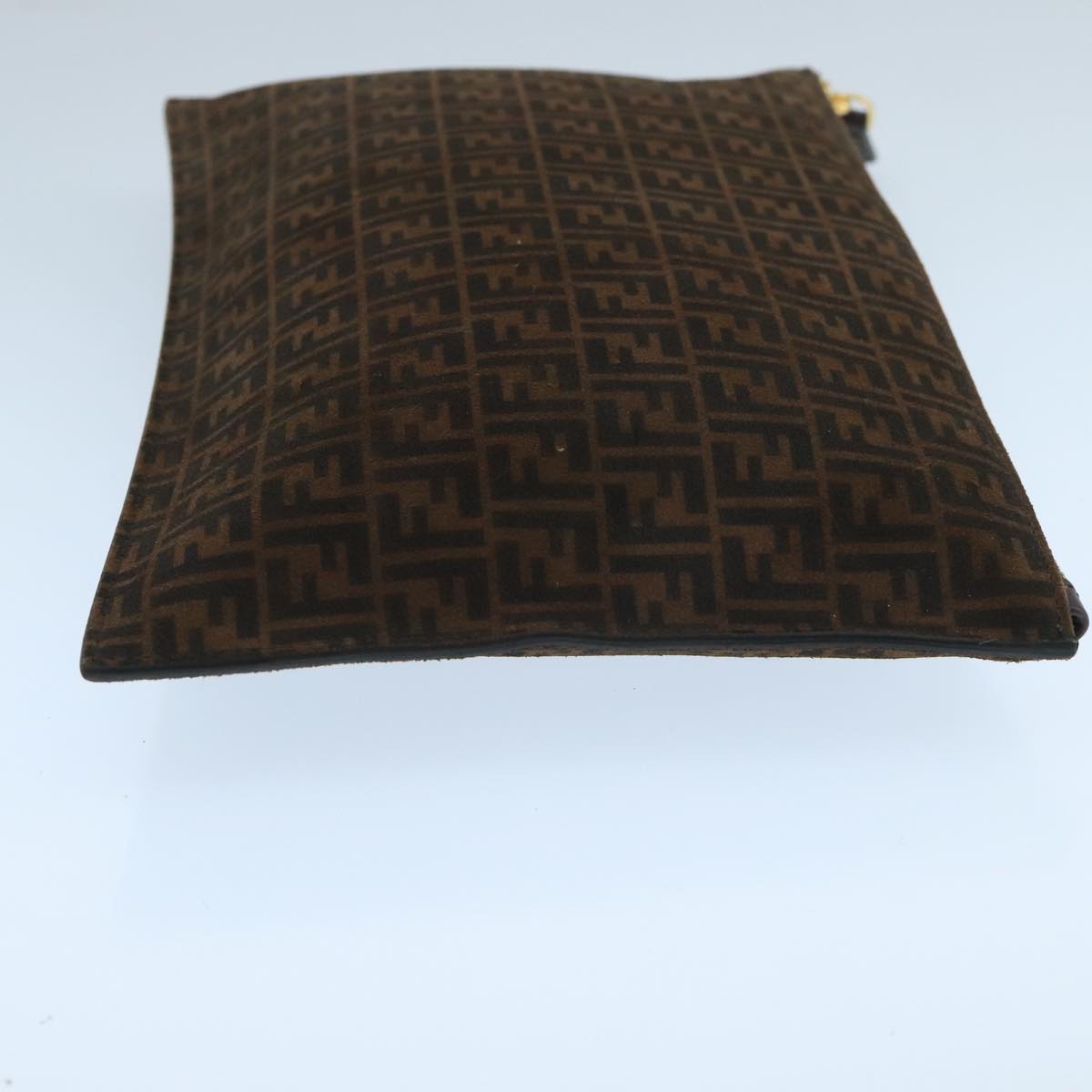 Fendi Zucchino, Brown, Canvas, clutch