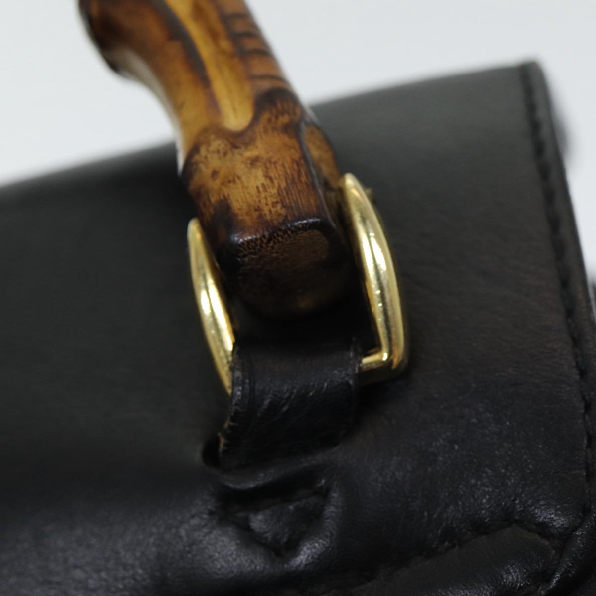 Gucci Bamboo, Black, Leather, backpack