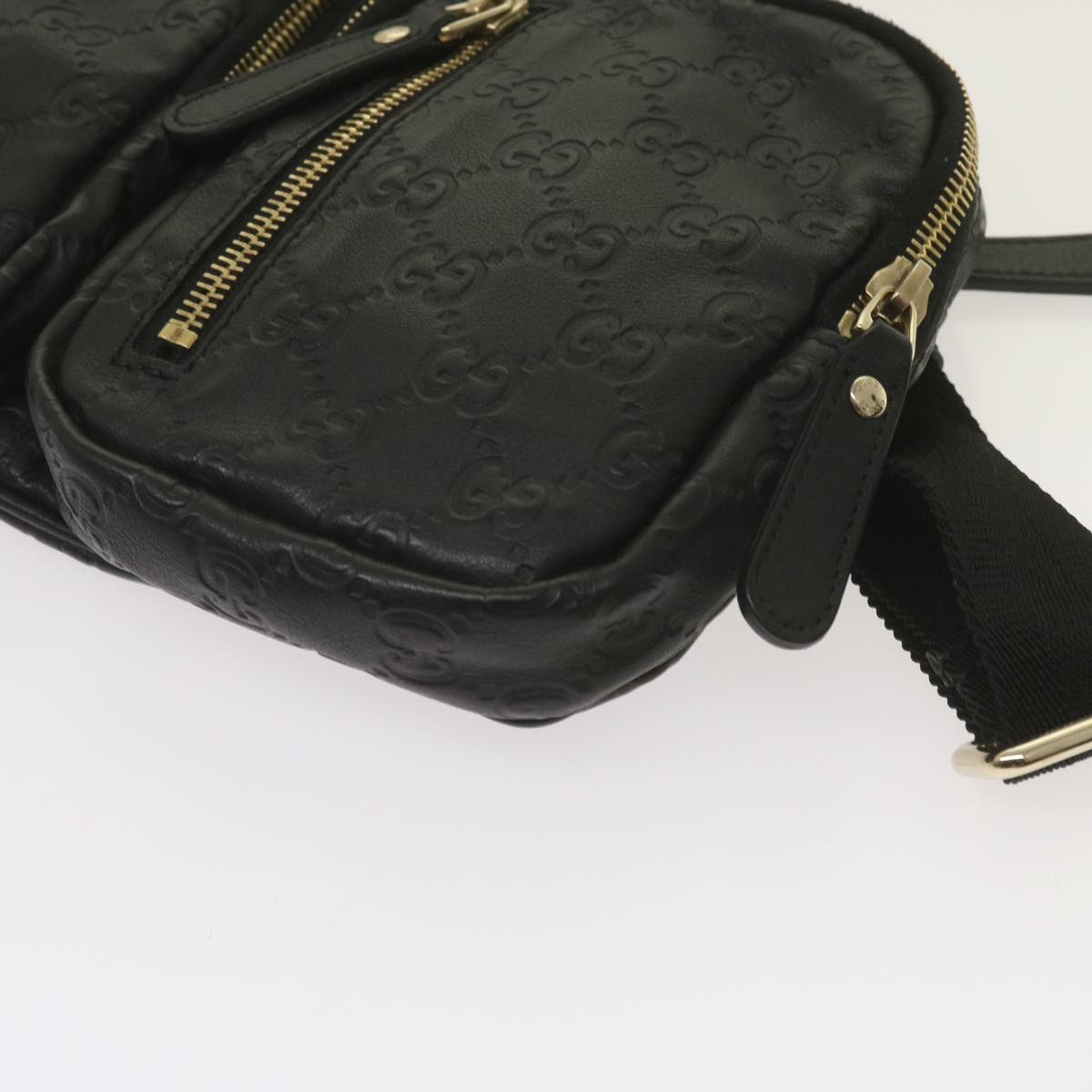 Gucci GG Signature, Black, Leather, shoulder