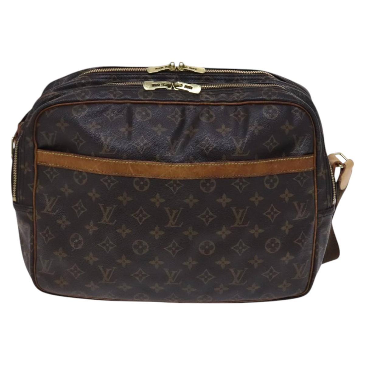 Louis Vuitton Reporter, Brown, Canvas, shoulder