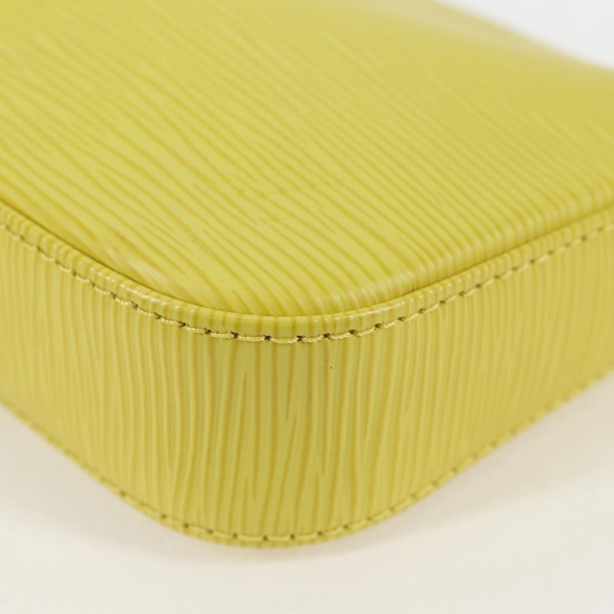 Louis Vuitton Pochette Accessoire, Yellow, Leather, clutch