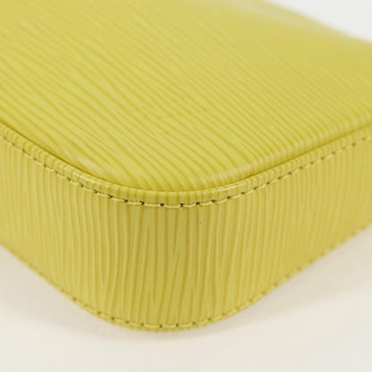 Louis Vuitton Pochette Accessoire, Yellow, Leather, clutch
